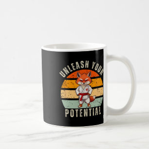 Angry Fox Japanese Self Defence Karate Retro Coffee Mug