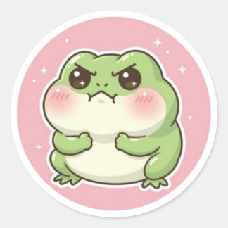 Angry Frog Sticker Funny Mad Frog Meme Cute Aggres