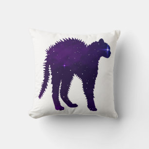 Angry galaxy cat graphic design cushion