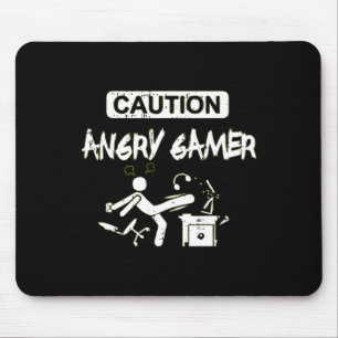 Angry Gamer Computer Funny Video Game Gift  Mouse Mat