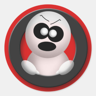 Angry Ghost - Halloween Stickers