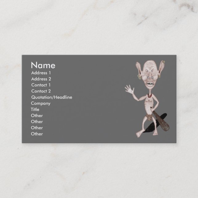 Angry Goblin Business Card (Front)