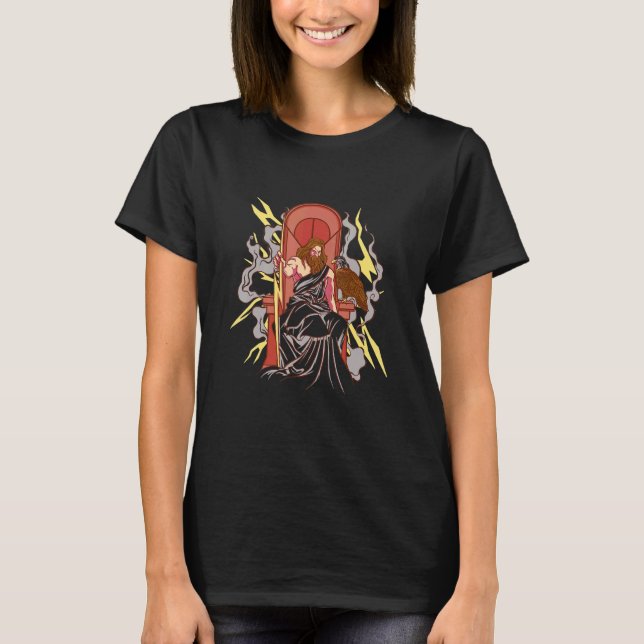 Angry god mythology crow scary T-Shirt (Front)