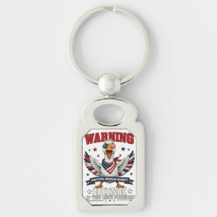 Angry Goose 4th of July keychain