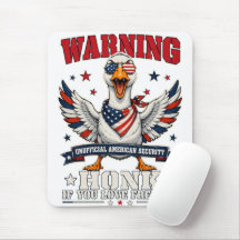 Angry Goose 4th of July Mouse Pad