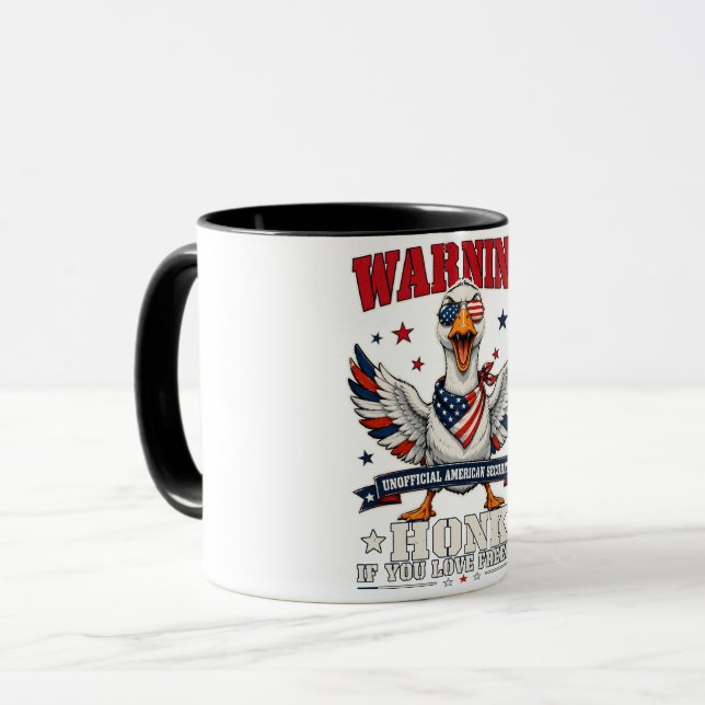 Angry Goose 4th of July Mug (Front Left)