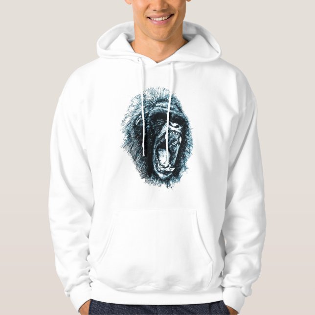 angry gorilla hoodie (Front)