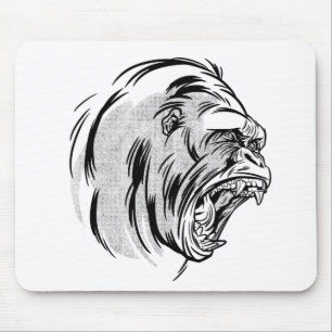 Angry Gorilla King Of Jungle Design Mouse Mat
