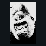 Angry Gorilla Pop Art Poster<br><div class="desc">Wild Animal Artworks and Images - Angry Gorilla Face</div>