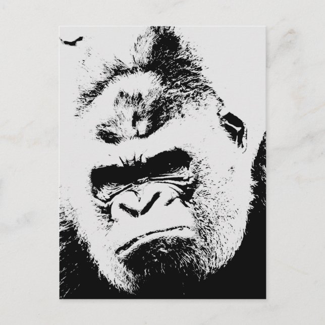 Angry Gorilla Postcard (Front)