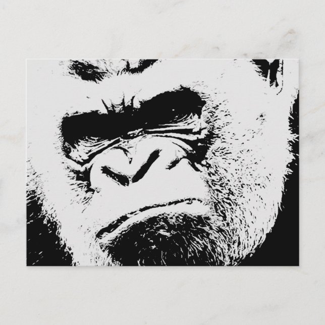 Angry Gorilla Postcard (Front)