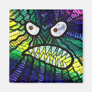Angry Green Monster Teeth Magnet
