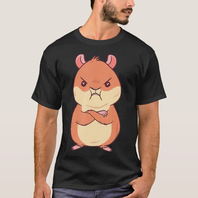 Angry Grumpy Hamster T-Shirt (Front)