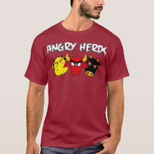 Angry Herds Funny Cow Farmer Cattle Farming Show T-Shirt