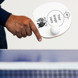 Angry Hippo Monogram Ping Pong Paddle