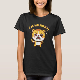 Angry Hungry Cat Hungry Person  Cat  Food T-Shirt