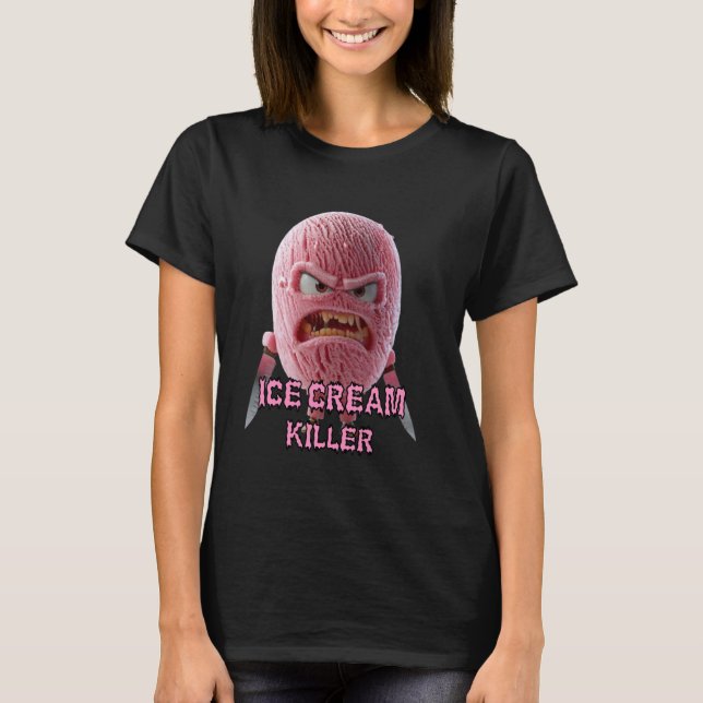 Angry Ice Cream Killer Grimly Icecream Gangster So T-Shirt (Front)