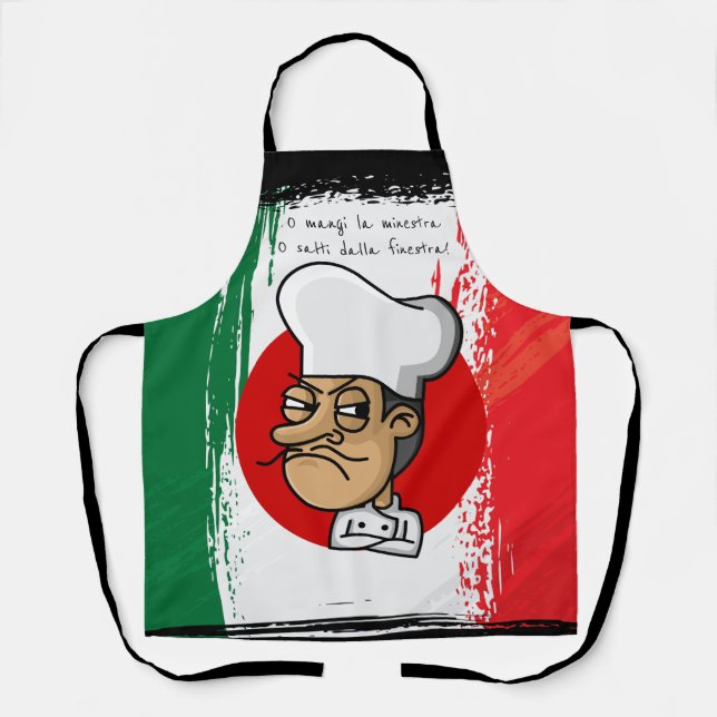Angry Italian Chef  Apron (Front)