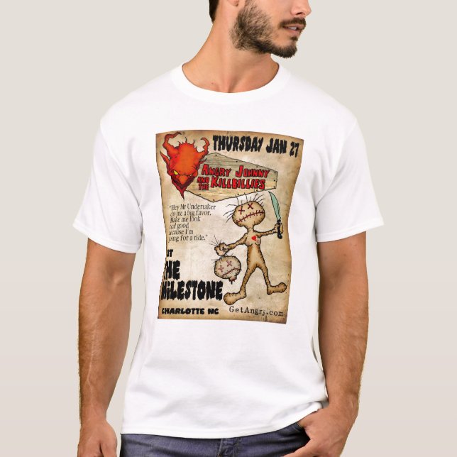 Angry Johnny And The Killbillies @ The Milestone T-Shirt (Front)