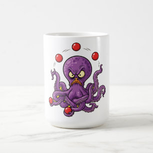 Angry Juggling Octopus Coffee Mug