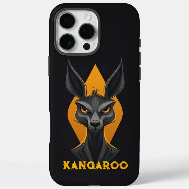 Angry Kangaroo Black Case-Mate iPhone Case (Back)