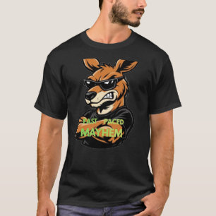 Angry Kangaroo With Sunglasses Fast Paced Mayhem S T-Shirt