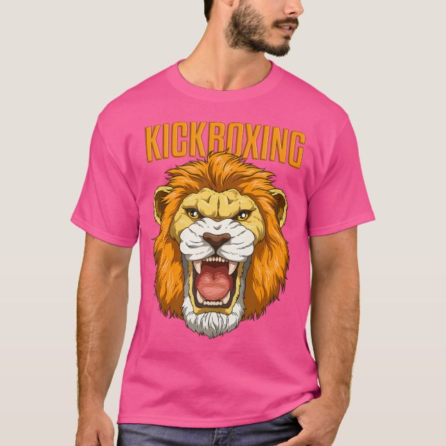 Angry Kickboxing Lion T-Shirt (Front)