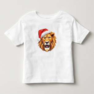 Angry Lion face Safari Santa Christmas Costume  Toddler T-Shirt