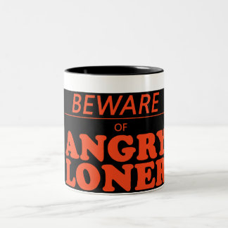 angry loner Two-Tone coffee mug
