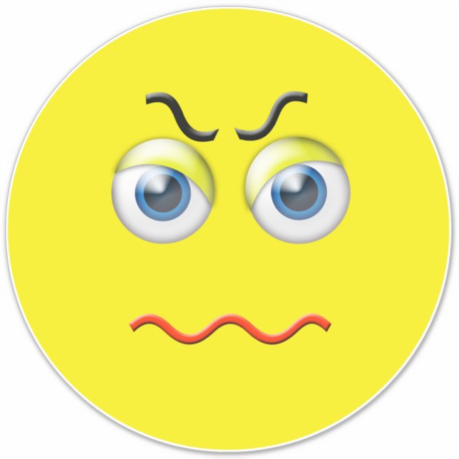 Angry Mad Grumpy Emoji (Front)