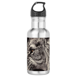 Angry Male Lion 532 Ml Water Bottle
