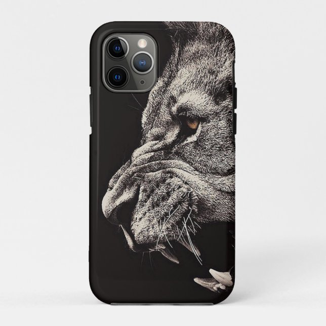 Angry Male Lion Case-Mate iPhone Case (Back)