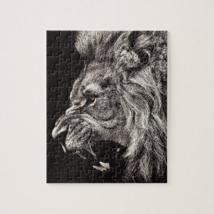 Angry Male Lion Jigsaw Puzzle