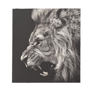 Angry Male Lion Notepad