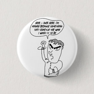 Angry Man magnet 3 Cm Round Badge