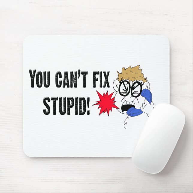 Angry Man On Phone Humour Mouse Mat (With Mouse)