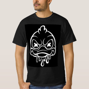 Angry Melting Duck T-Shirt – Dark Cartoon Design