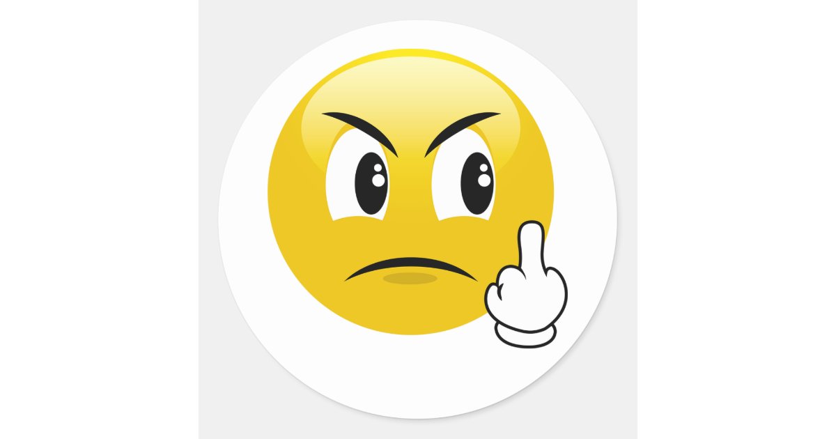 Angry Middle Finger Emoji Stickers 