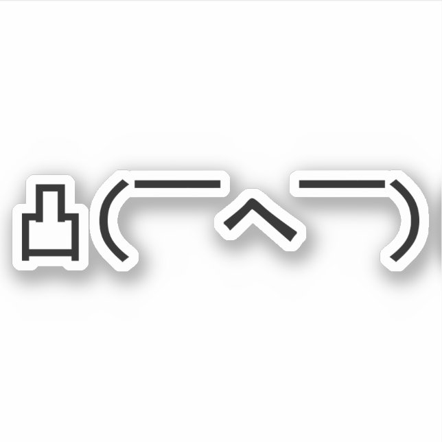 Angry Middle Finger Emoticon Japanese Kaomoji (Front)