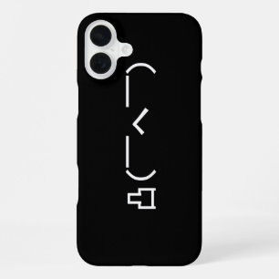 Angry Middle Finger Emoticon Japanese Kaomoji iPhone 16 Plus Case