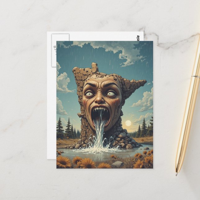 Angry Minnesota Boundary Waters Postcard (Front/Back In Situ)