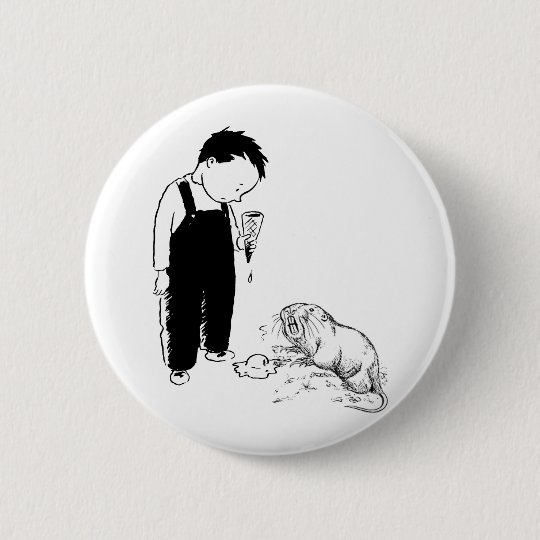 Angry Moles Eat Ice Cream Too 6 Cm Round Badge