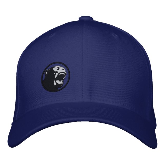 Angry Monkee Hat - BabyBlue/Black (Front)