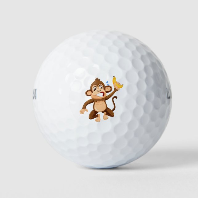 Angry monkey cartoon golf balls (Front)