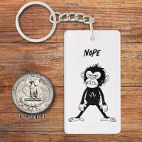 Angry Monkey Drawing Sarcastic Phrase Bag Charm