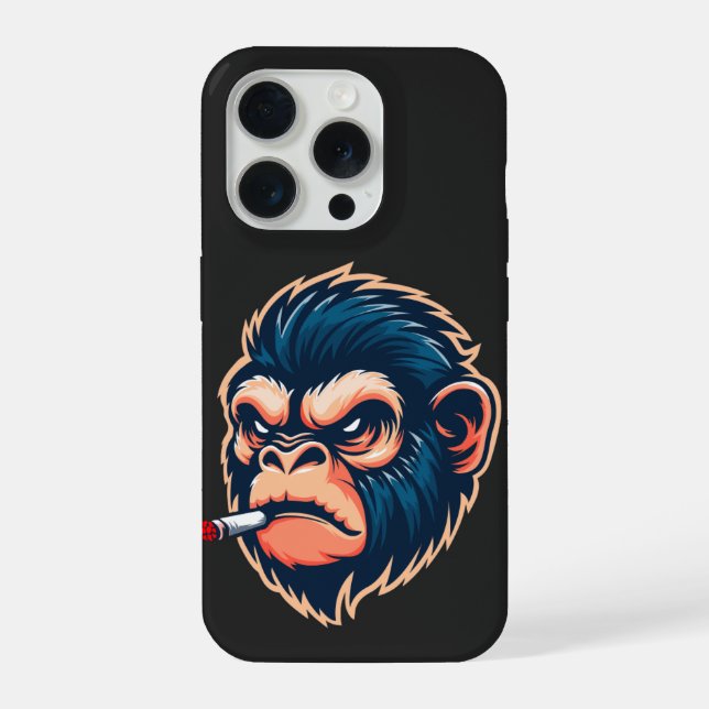 Angry Monkey iPhone 15 Pro Case (Back)