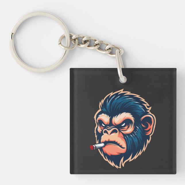 Angry Monkey Keychain (Front)