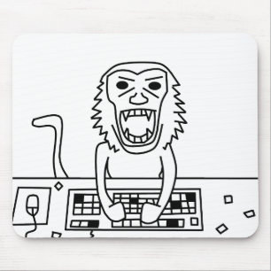 Angry Monkey mouse pad