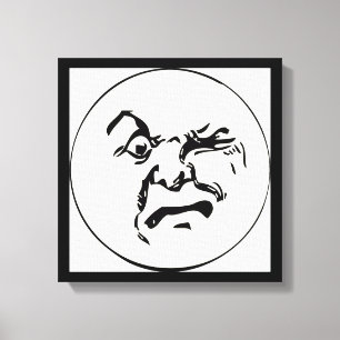 ANGRY MOON CANVAS PRINT