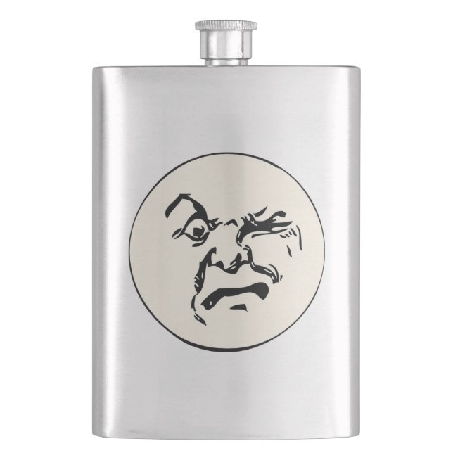 ANGRY MOON HIP FLASK (Front)